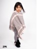 Kids Soft Houndstooth Fashion Poncho (5-10 Years)